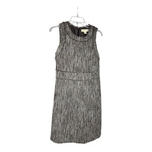 Michael Kors Women’s Sleeveless Tweed Sheath Brown/Black/Cream Dress SZ 6